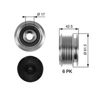 OAP7047 OVERRUNNING ALT.PULLEY