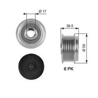 OAP7063 OVERRUNNING ALT.PULLEY