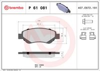 KIT PASTIGLIE FRENO ANT BREMBO P61081