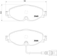 KIT PASTIGLIE FRENO ANT BREMBO P85126