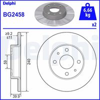 DISCO FRENO ANT DELPHI BG2458