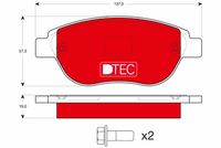 Pastiglia freno  DTEC  CITROEN C3 I 2002 >>, C4 I 2004 >>, XSARA >>2005, XSARA PICASSO 1999 >> ATTIVO