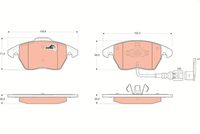 KIT PASTIGLIE FRENO ANT. TRW - AUDI, SEAT, SKODA, VW