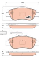 KIT PASTIGLIE FRENO ANT. TRW - FIAT, FORD, PEUGEOT