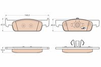 KIT PASTIGLIE FRENO ANT. TRW -DACIA, RENAULT, SMART