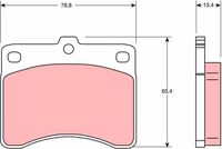 Pastiglia freno  FIAT PIAGGIO PORTER/DAIHATSU HI JET ATTIVO