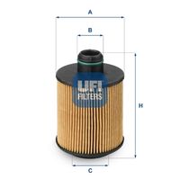 FILTRO OLIO UFI 2506100