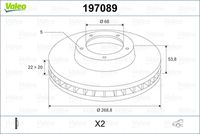 Dischi Freno DF (x2)VW  Passat VI 1.9TDi,2.3i,2.5TDi