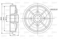 Tamburo Freno Brake Drum CITROEN C2,C3/PEUG 206+, 1007