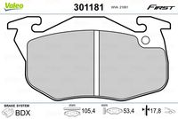 Pastiglie gamma First brake pads PEUG 306