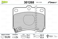 Pastiglie gamma First brake pads KIA Pride