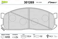 Pastiglie gamma First brake pads KIA Besta