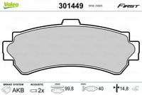 Pastiglie gamma First brake pads NISS Almera