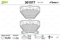 Pastiglie gamma First Brake padsTOYOTA Yaris