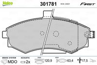 Pastiglie gamma First brake pads HYU Matrix