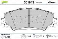 Pastiglie gamma First Brake padsTOYOTA COROLLA