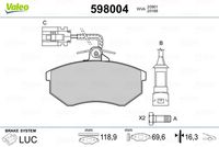 Pastiglie Freno PF AUDI80/90/VW GOLF/PASSAT(Luc-Ant)