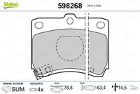 Pastiglie Freno PF KIA Pride, MAZDA 121 DB