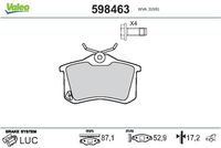 Pastiglie Freno PF PEUGEOT 307 \'01->(Post-LUC) ex 598242