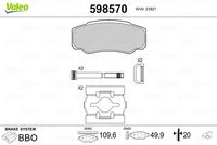 Pastiglie Freno PF Fiat Ducato \'02, PSA (Bbo-Post)