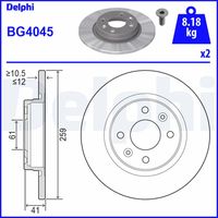 DISCO FRENO ANT DELPHI BG4045