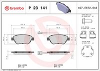 KIT PASTIGLIE FRENO ANT BREMBO P23141